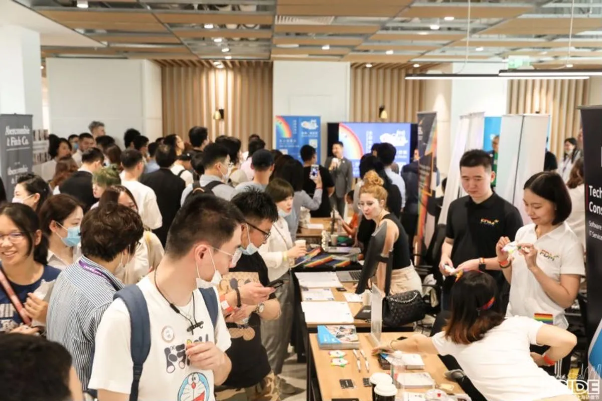 A busy room of attendees and employers at a DNIC inclusive job fair